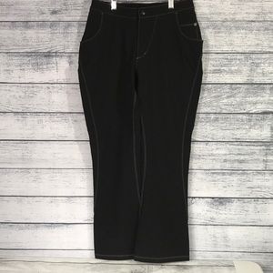 REI-Women Hiking Zip Hems Black Pants Size-8